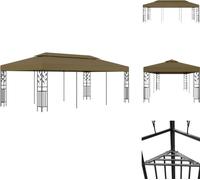 vidaXL Pabellón de 6x3 metros, color taupe, 180 g/m² - Pabellones y toldos para eventos