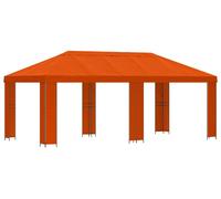 vidaXL Pabellón de jardín, 6 x 3 m, color naranja, fabricado en poliéster y acero, con una densidad de 190 gsm