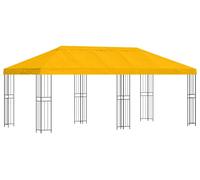 vidaXL Pabellón de jardín, 6 x 3 metros, color amarillo, fabricado en poliéster y acero, con una densidad de 190 g/m²