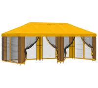 vidaXL Pabellón de jardín con paredes laterales, 6 x 3 metros, color amarillo