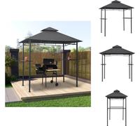 vidaXL Pabellón para barbacoa de 240x150x255 cm, color antracita, acero – Pabellones y toldos para fiestas