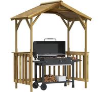 vidaXL Pabellón para barbacoa de madera de pino tratada, 163,5 x 93 x 210 cm