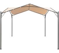 vidaXL: Pabellón para fiestas, toldo de 4x4 metros, acero, color beige