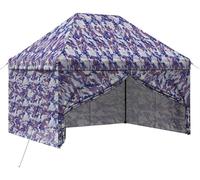 vidaXL Pabellón pop-up con 4 paredes laterales, 2,9 x 4,3 m, color azul camuflaje