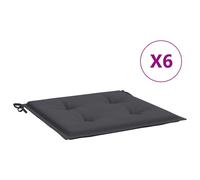Vidaxl Pack 6 Cojines para Silla de Jardín 50x50x3 Cm Antracita, Crema, Beige Anthracite