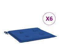 Vidaxl Pack 6 Cojines para Silla de Jardín 50x50x3 Cm Antracita, Crema, Beige Royal blue
