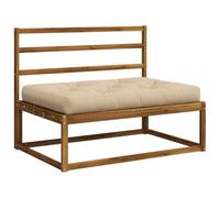vidaXL Pallet Vianen - Cojín para asiento (100% poliéster, 120 x 60 x 12 cm | Protege contra daños solares, fácil cuidado con cremallera, versátil para cualquier entorno
