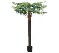 vidaXL Palmera fénix artificial con macetero 215 cm verde