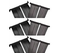 vidaXL Panel de calentador solar de piscina 6 uds 80x620 cm