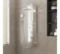 vidaXL Panel de ducha 25x43x110 cm plateada