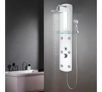 vidaXL Panel de ducha plateado 25x43x120 cm