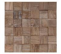 vidaXL Panel de pared 11 uds. Natural 30 x 30 x 2 cm