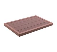 vidaXL Panel Suelo para Ducha Solar Tablero Felpudo Porche Piscina Jardín Patio Exterior Baño Balcón Decoración Comedor Pasillo WPC Marrón