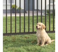 vidaXL Panel de valla de jardín 24 uds. 100 x 30 cm Acero Galvanizado