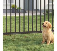 vidaXL Panel de valla de jardín 48 uds. 100 x 30 cm Acero Galvanizado