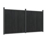 vidaXL Panel de valla WPC 353x186 cm – Pantalla de privacidad gris para jardín, patio y terraza