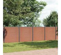 vidaXL Panel de valla WPC marrón 1564x186 cm