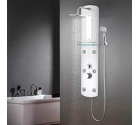 vidaXL Panel Ducha Acero Inoxidable y Plástico 25x43x120 cm Plateado Baño Aseo