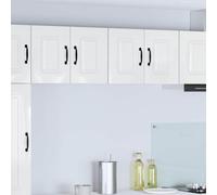 vidaXL Panel frontal para lavavajillas, modelo Kalmar, 2 unidades, blanco brillante, material de madera