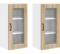 vidaXL Panel frontal para lavavajillas, modelo Kalmar, 2 unidades, material: chapa de madera con acabado en roble Sonoma