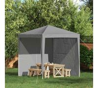 vidaXL Panel lateral de tienda para fiestas 2 pcs Gris Claro