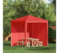 vidaXL Panel lateral de tienda para fiestas 2 pcs Rojo 200 x 195 cm