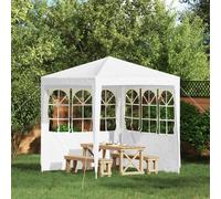 vidaXL Panel lateral de tienda para fiestas 2 uds. 200 x 195 cm Blanco