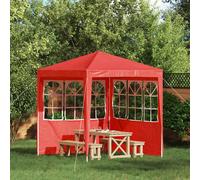 vidaXL Panel lateral de tienda para fiestas 2 uds. 200 x 195 cm Rojo