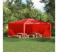 vidaXL Panel lateral de tienda para fiestas 2 uds. 400 x 195 cm Rojo