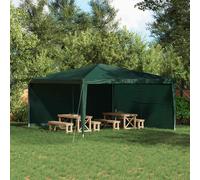 vidaXL Panel lateral de tienda para fiestas 2 uds. 400 x 195 cm Verde