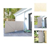 vidaXL: Panel lateral plegable para terrazas, color crema, 300 x 150 cm - Toldos y protección solar