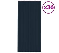 vidaXL Panel para tejado acero galvanizado antracita 36 uds 100x45 cm