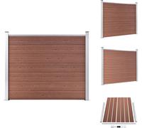 vidaXL Panel para valla de madera compuesta (WPC) de 180x146 cm, color marrón - Paneles para vallas