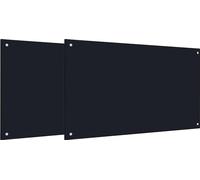 vidaXL Panel protector para cocina, 2 unidades, , 100 x 60 cm, vidrio templado
