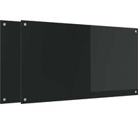 vidaXL Panel protector para cocina, 2 unidades, , 110 x 60 cm, vidrio templado