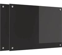 vidaXL Panel protector para cocina, 2 unidades, , 70 x 50 cm, vidrio templado