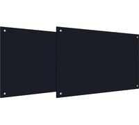 vidaXL Panel protector para cocina, 2 unidades, , 90 x 50 cm, vidrio templado
