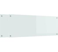 vidaXL Panel protector para cocina, 2 unidades, blanco, 110 x 40 cm, vidrio templado