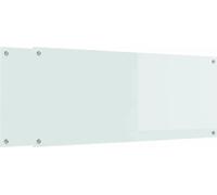 vidaXL Panel protector para cocina, 2 unidades, blanco, 120 x 50 cm, vidrio templado