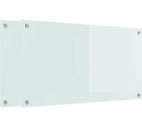 vidaXL Panel protector para cocina, 2 unidades, blanco, 90 x 50 cm, vidrio templado