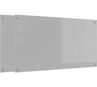 vidaXL Panel protector para cocina, 2 unidades, gris claro, 110 x 60 cm, vidrio templado