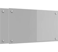 vidaXL: Panel protector para cocina, 2 unidades, gris claro, 70 x 40 cm, vidrio templado