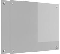 vidaXL: Panel protector para cocina, 2 unidades, gris claro, 70 x 60 cm, vidrio templado
