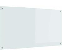 vidaXL Panel protector para cocina, blanco, 110 x 60 cm, vidrio templado