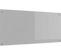 vidaXL Panel protector para cocina, gris claro, 110 x 50 cm, vidrio templado