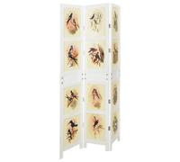 vidaXL - Panel divisor de ambientes, blanco, 106 x 165 cm, MDF