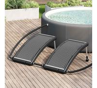 vidaXL Paneles calefactores solares de piscina curvos 2 uds 110x65 cm