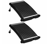 vidaXL Paneles calefactores solares de piscina curvos 2 uds 72,5x46 cm