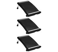 vidaXL Paneles calefactores solares de piscina curvos 3 uds 72,5x46 cm