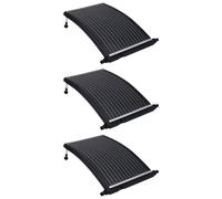 vidaXL Paneles Calefactores Solares de Piscina Curvos (3 unidades) Agua Calentador Sol Dimensiones 72.5 x 46 cm, 110 x 65 cm